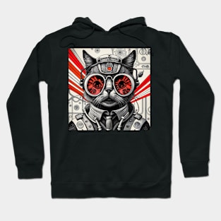 Cool Cyborg Cat Hoodie